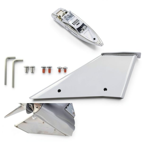 Sevencow Skeg Guard for Yamaha Watercraft Lower Bolt-On Polished Steel-1