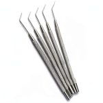 Frimen Reusable stianless Steel Sinskey Lens Manipulating Hook 5pcs-0
