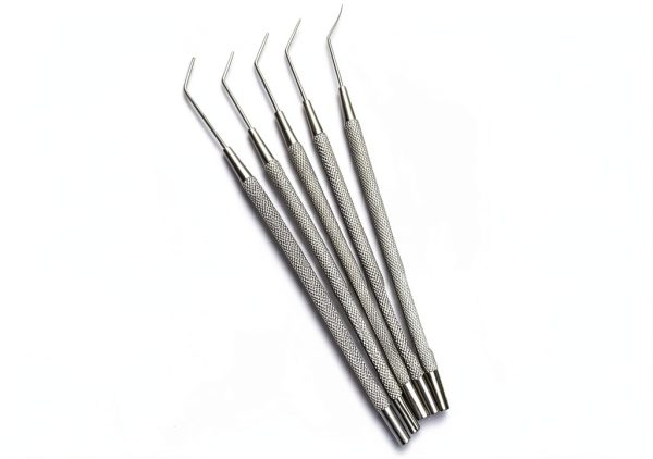 Frimen Reusable stianless Steel Sinskey Lens Manipulating Hook 5pcs-0